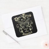 Die Freiheit des Todes USA leben frei Quadratischer Aufkleber (Umschlag)