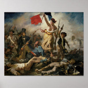 Die Freiheit, die das Volk führt, Delacroix Poster