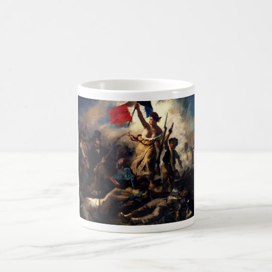 Die Freiheit, die das Volk führt, Eugene Delacroix Kaffeetasse (Mittel)