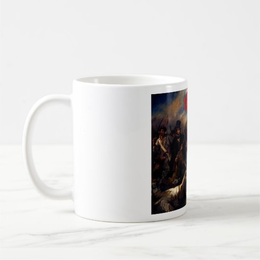 Die Freiheit, die das Volk führt, Eugene Delacroix Kaffeetasse (Links)