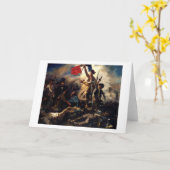 Die Freiheit, die das Volk führt, Eugene Delacroix Karte (Gelbe Blume)