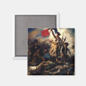 Die Freiheit, die das Volk führt, Eugene Delacroix Magnet (Vorderseite/Rückseite)