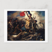 Die Freiheit, die das Volk führt, Eugene Delacroix Postkarte (Vorderseite)
