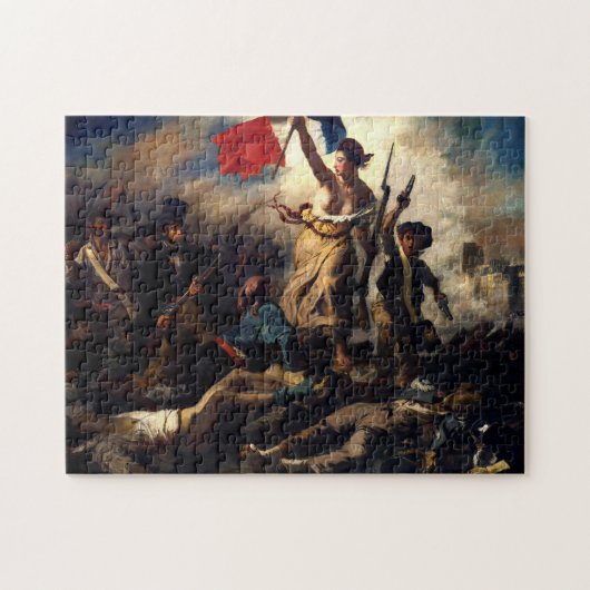 Die Freiheit, die das Volk führt, Eugene Delacroix Puzzle (Horizontal)