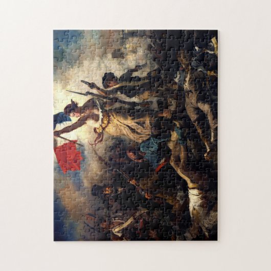 Die Freiheit, die das Volk führt, Eugene Delacroix Puzzle (Vertikal)