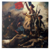 Die Freiheit führt das Volk, Eugene Delacroix Fliese (Vorderseite)