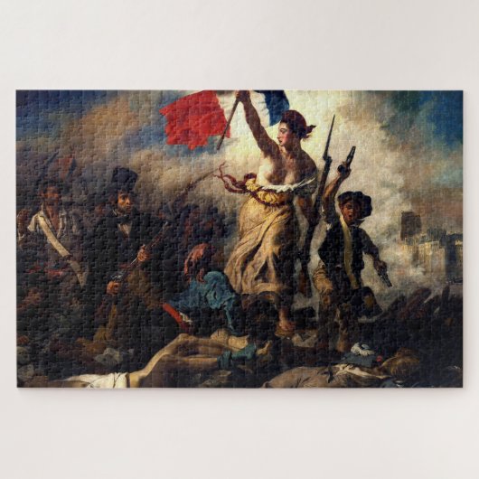 Die Freiheit führt das Volk, Eugene Delacroix Puzzle (Horizontal)