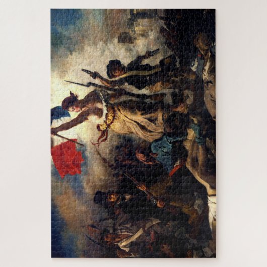 Die Freiheit führt das Volk, Eugene Delacroix Puzzle (Vertikal)