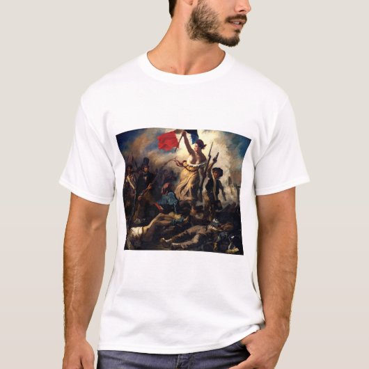 Die Freiheit führt das Volk, Eugene Delacroix T-Shirt (Vorderseite)