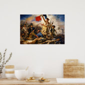 Die Freiheit führt das Volk von Eugène Delacroix Poster (Küche)