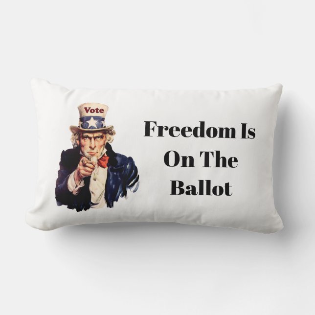 Die Freiheit steht 2026 an der Wahl Lendenkissen (Vorderseite)
