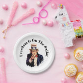 Die Freiheit steht 2026 an der Wahl Pappteller (Party)