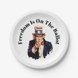 Die Freiheit steht 2026 an der Wahl Pappteller