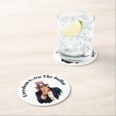 Die Freiheit steht 2026 an der Wahl Runder Pappuntersetzer (Vor Ort)