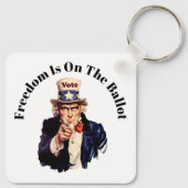 Die Freiheit steht 2026 an der Wahl Schlüsselanhänger (Rückseite)