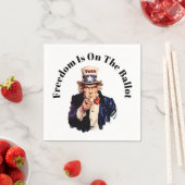 Die Freiheit steht 2026 an der Wahl Serviette (Beispiel)