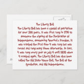 Die Freiheitsglocke Ankündigungspostkarte (Vorne/Hinten)