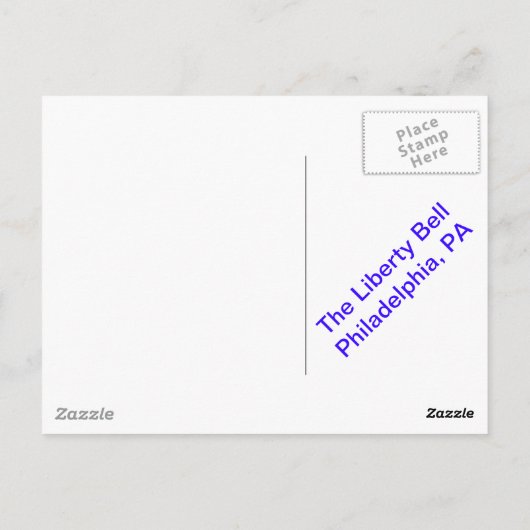 Die Freiheitsglocke Postkarte (Rückseite)