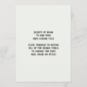 Die Freiheitsstatue, Die große Bartholdi-Statue Einladung (Rückseite)