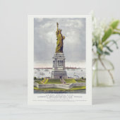 Die Freiheitsstatue, Die große Bartholdi-Statue Einladung (Stehend Vorderseite)