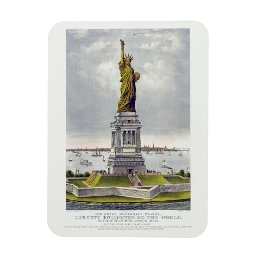 Die Freiheitsstatue, Die große Bartholdi-Statue Magnet (Vertikal)