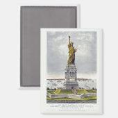 Die Freiheitsstatue, Die große Bartholdi-Statue Magnet (Vorderseite/Rückseite)