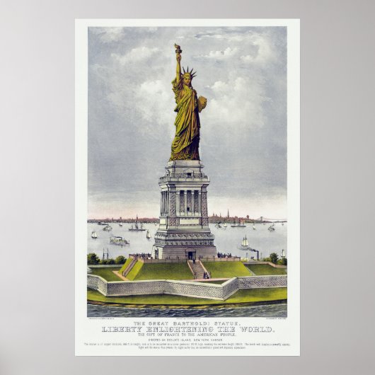 Die Freiheitsstatue, Die große Bartholdi-Statue Poster (Vorne)