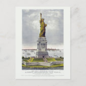 Die Freiheitsstatue, Die große Bartholdi-Statue Postkarte (Vorderseite)