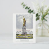 Die Freiheitsstatue, Die große Bartholdi-Statue Postkarte (Stehend Vorderseite)