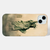 Die Freiheitsstatue geht aus dem Nebel hervor Case-Mate iPhone Hülle (Rückseite (Horizontal))