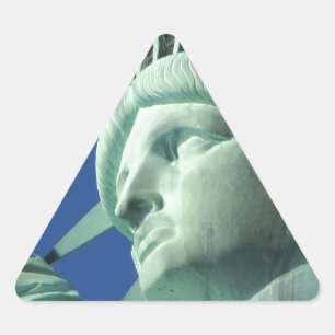 Die Freiheitsstatue in New York Dreieckiger Aufkleber