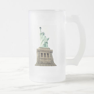 Die Freiheitsstatue Mattglas Bierglas