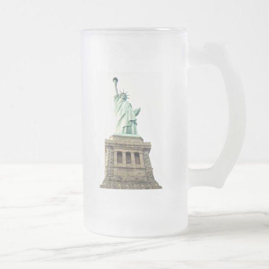 Die Freiheitsstatue Mattglas Bierglas (Rechts)