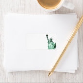 Die Freiheitsstatue, New York City Adressaufkleber (Insitu)