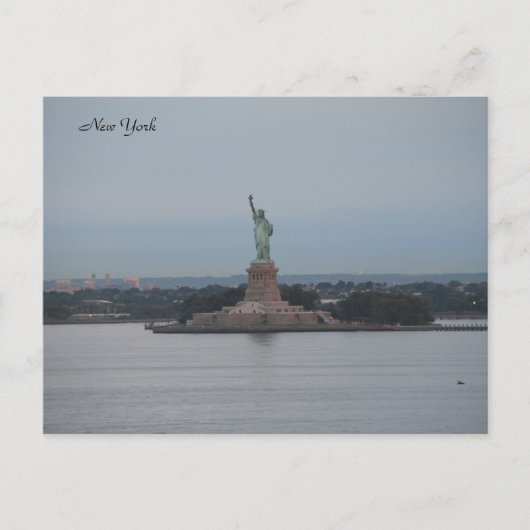 Die Freiheitsstatue, New York Postkarte (Vorderseite)