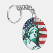 Die Freiheitsstatue, NY Schlüsselanhänger (Vorderseite links)