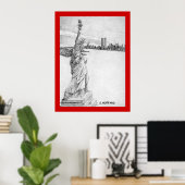 Die Freiheitsstatue Poster (Heimbüro)