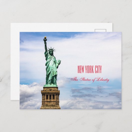 Die Freiheitsstatue Postkarte (Vorne/Hinten)