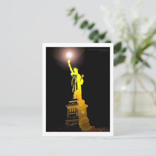 Die Freiheitsstatue Postkarte (Stehend Vorderseite)