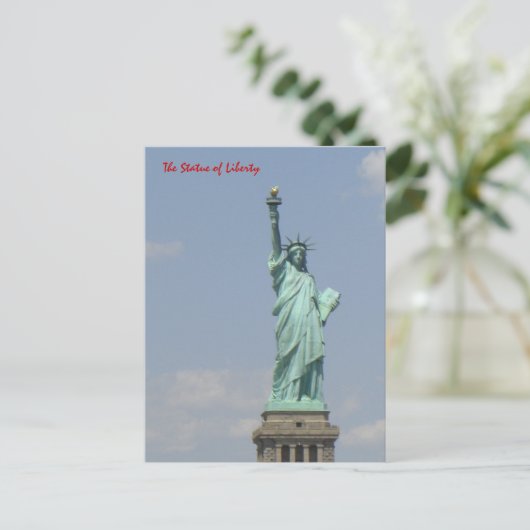 Die Freiheitsstatue Postkarte (Stehend Vorderseite)