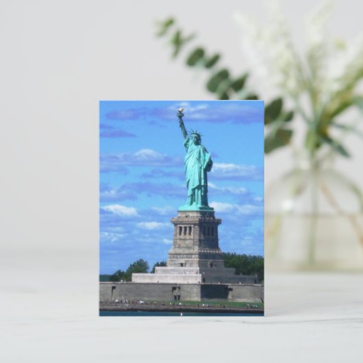 Die Freiheitsstatue Postkarte (Stehend Vorderseite)