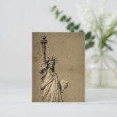 Die Freiheitsstatue Postkarte (Stehend Vorderseite)