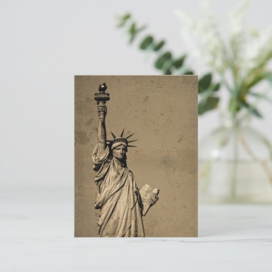 Die Freiheitsstatue Postkarte (Stehend Vorderseite)