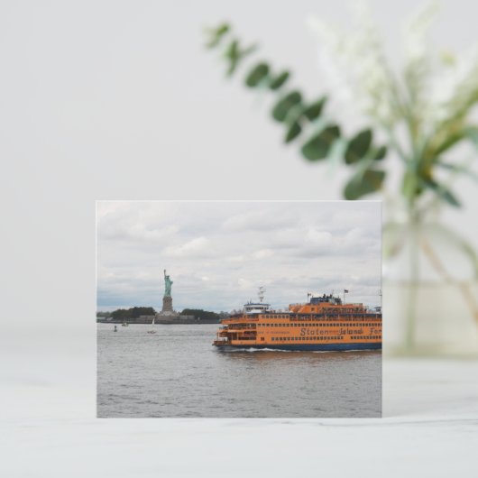 Die Freiheitsstatue Postkarte (Stehend Vorderseite)