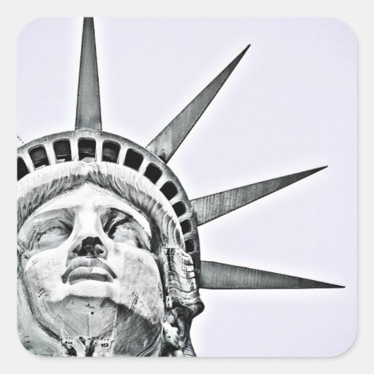 Die Freiheitsstatue Quadratischer Aufkleber (Vorderseite)