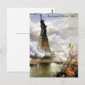 Die Freiheitsstatue von 1886 Postkarte (Vorne/Hinten)