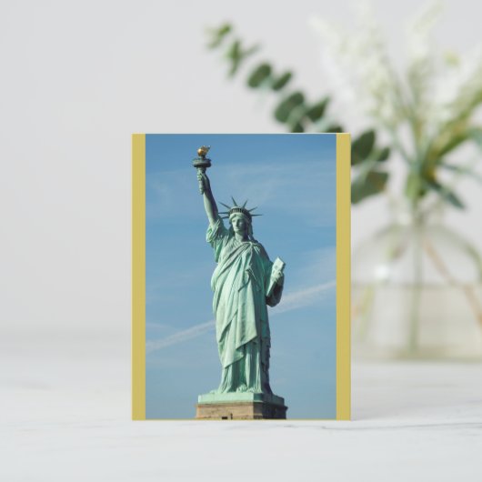 Die Freiheitsstatue zur Aufklärung der Welt Postkarte (Stehend Vorderseite)
