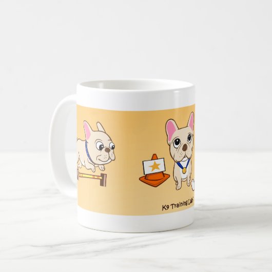 Die Frenchie Weiß-Tasse Kaffeetasse (Vorderseite Links)
