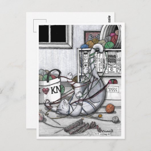 Die Freude am Entwirren der Postkarte (Vorne/Hinten)