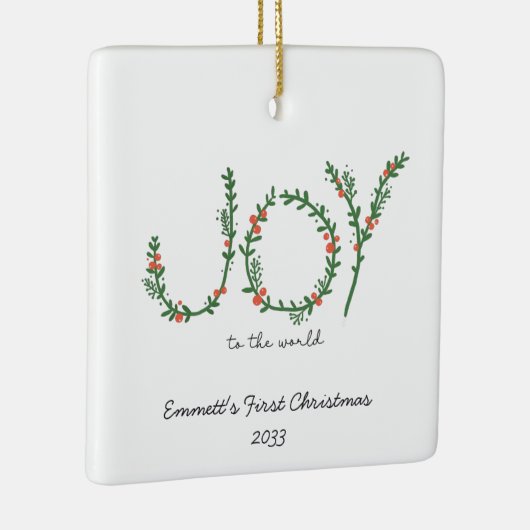 Die Freude am ersten Weihnachtsfest des World Baby Keramikornament (Rechts)